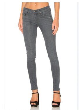 rag bone Low Rise Skinny Jeans Everett Gray Wash Full Length Womens 26